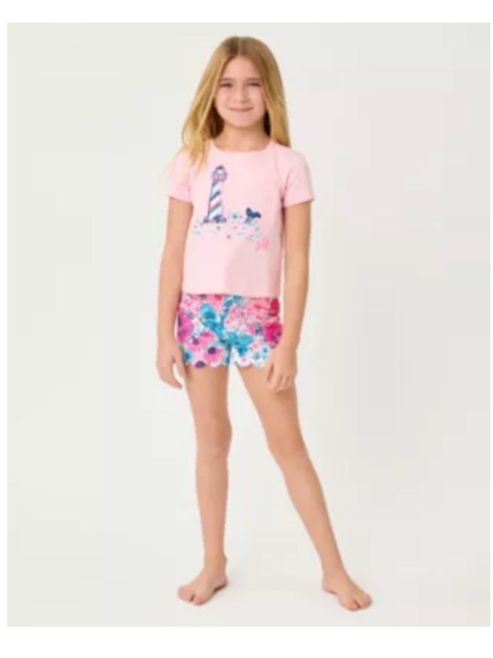 Lilly Pulitzer Pink Lighthouse Graphic Shirt